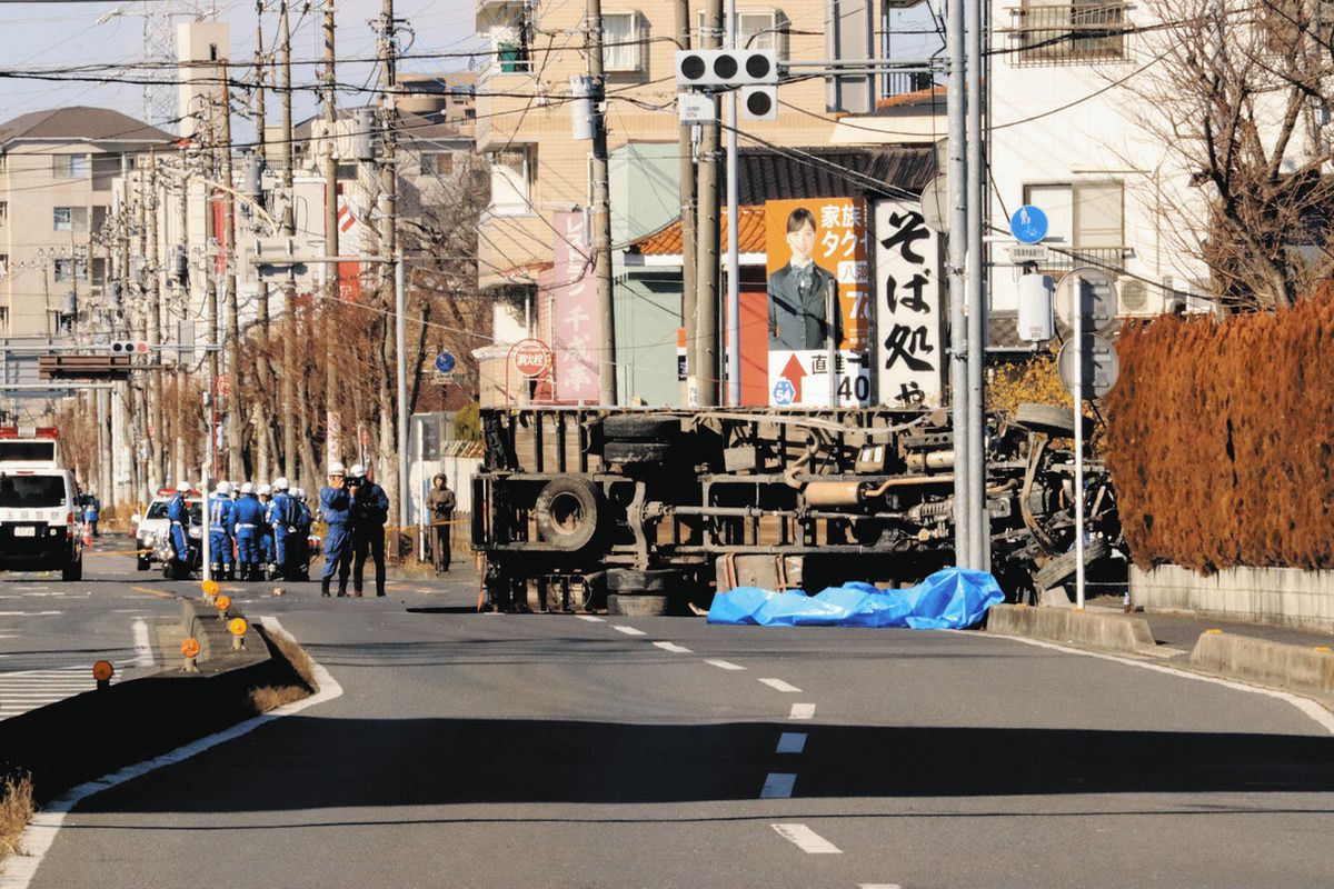 【埼玉】八潮市　陥没事故の現場近くの県道で近くに住む高齢女性　車にはねられ死亡